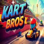 One of the most fun racing games for multiple players is Kart Bros! It brings the thrill of kart racing to players in a vibrant, colorful world.