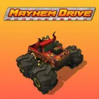 You can have fun with this car game called Mayhem Drive. It moves quickly and is very chaotic. Players drive different cars on difficult courses with others.