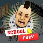School Fury is a chaotic 3D action-casual game. You play as an angry student, destroying classrooms, hallways, and objects to earn points and coins.