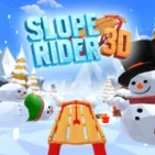 Slope Rider 3D is an action-packed endless runner game. Guide a snowmobile down changing 3D ice slopes, avoiding hazards, and collecting awards.