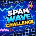 The Geometry Dash fan-made Spam Wave Challenge is quite difficult. Players must overcome wave spam passages with rapid, accurate keystrokes and a constant beat.