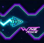 The casual side-scrolling arcade game Wave Race emphasizes control and reflexes. The arrow-shaped figure automatically navigates obstacle-filled corridors.